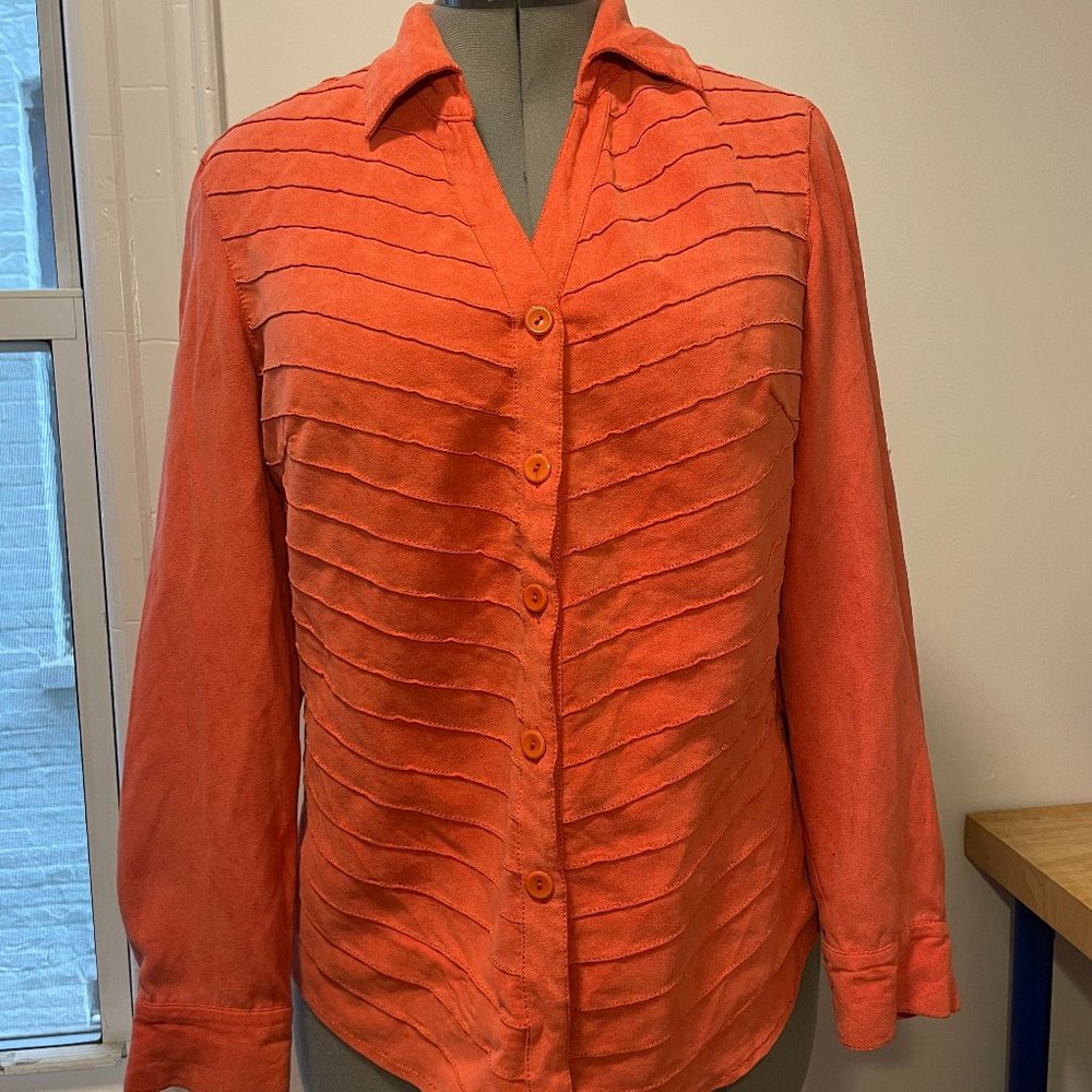 Vintage Orange Button Down Shirt